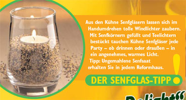 Senfglas-Windlicht